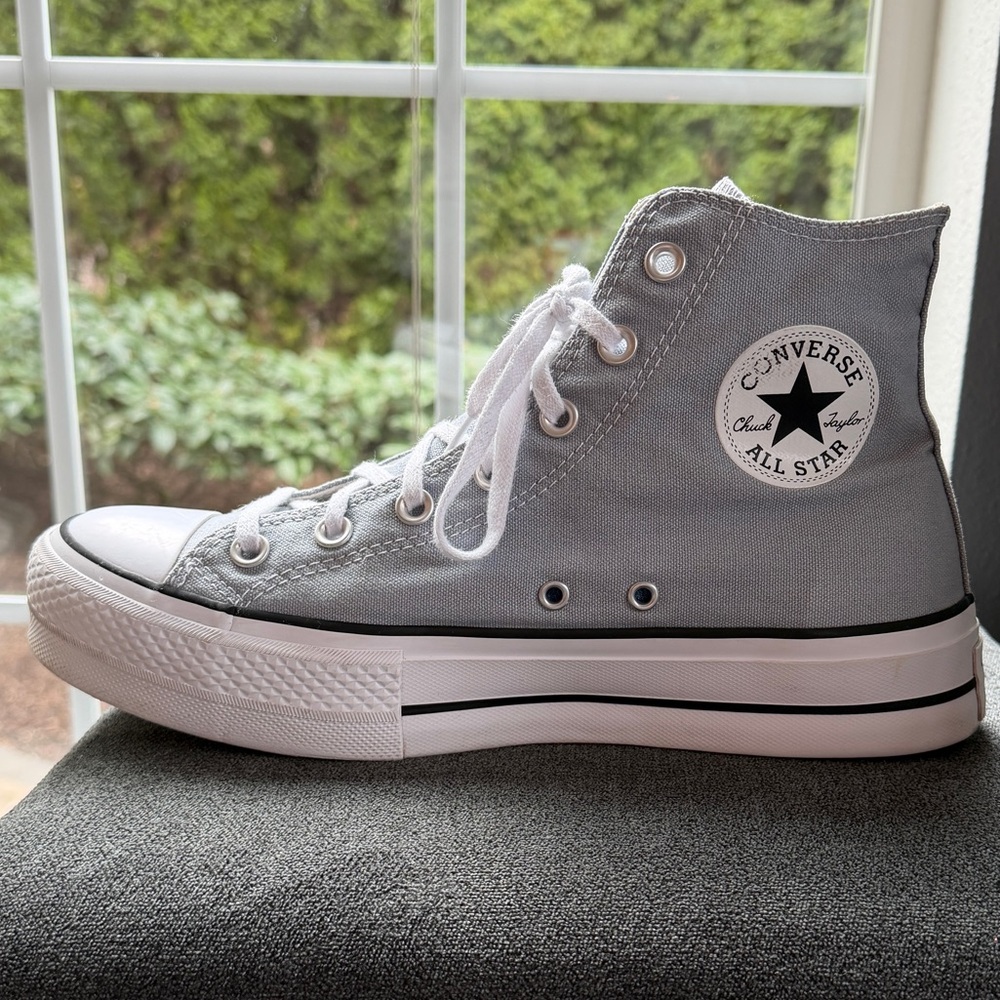 Converse Chuck Taylor Platform High Top Blue Gray Women’s 10 EU 41.5 - Picture 3 of 13
